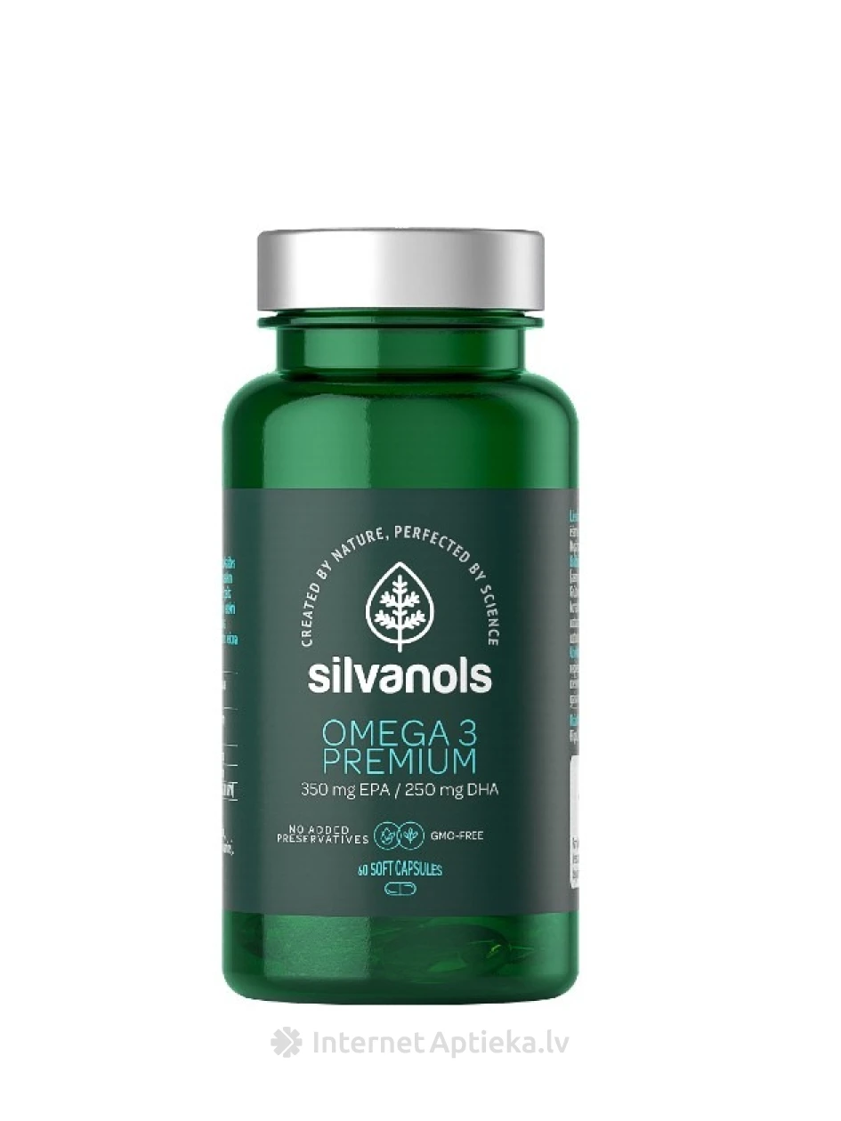 Silvanols Omega 3 premium, 60 капсул | internetaptieka.lv