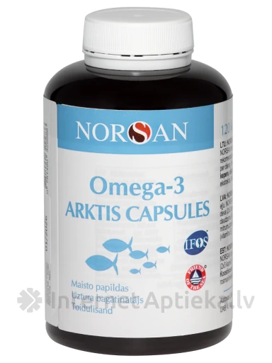 NORSAN OMEGA-3 ARKTIS, 120 kapslit | internetaptieka.lv
