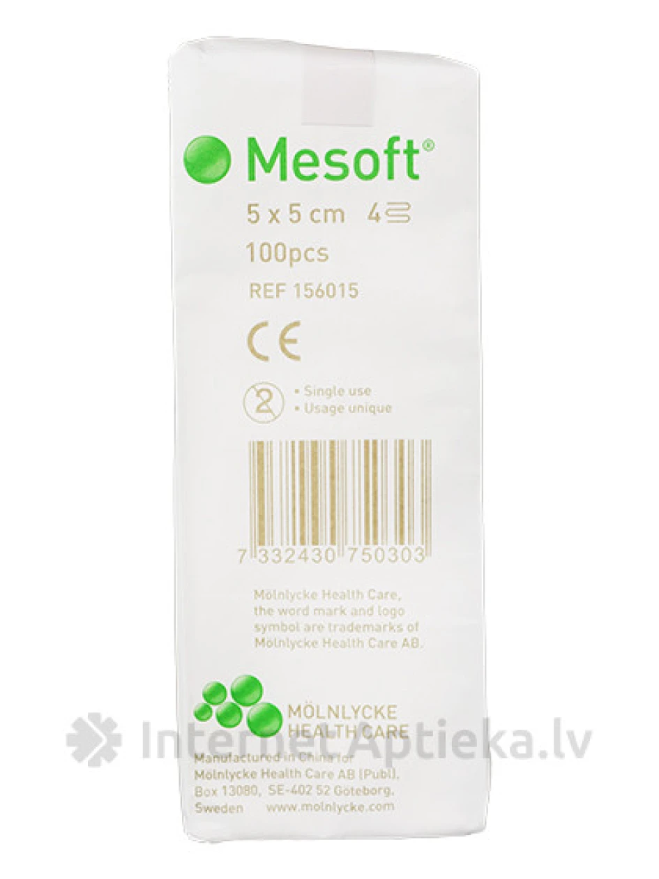 Mesoft kirurgilised salvrätikud 5 x 5 cm, 100 tk. | internetaptieka.lv