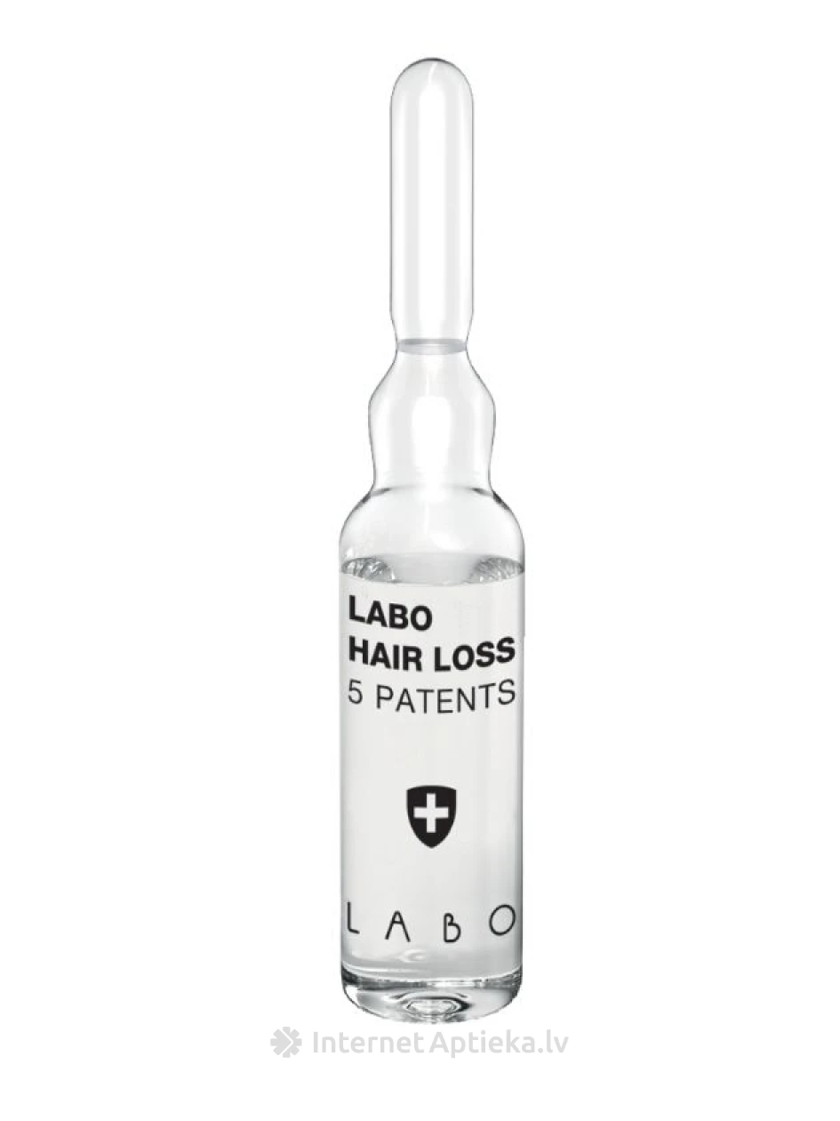 LABO Hair Loss 5 Patents ampulas pret matu izkrišanu vīriešiem, 14 ampulas | internetaptieka.lv