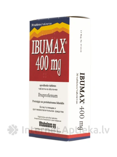 Ibumax Ibuprofeen 400 mg, 30 tabletti | internetaptieka.lv