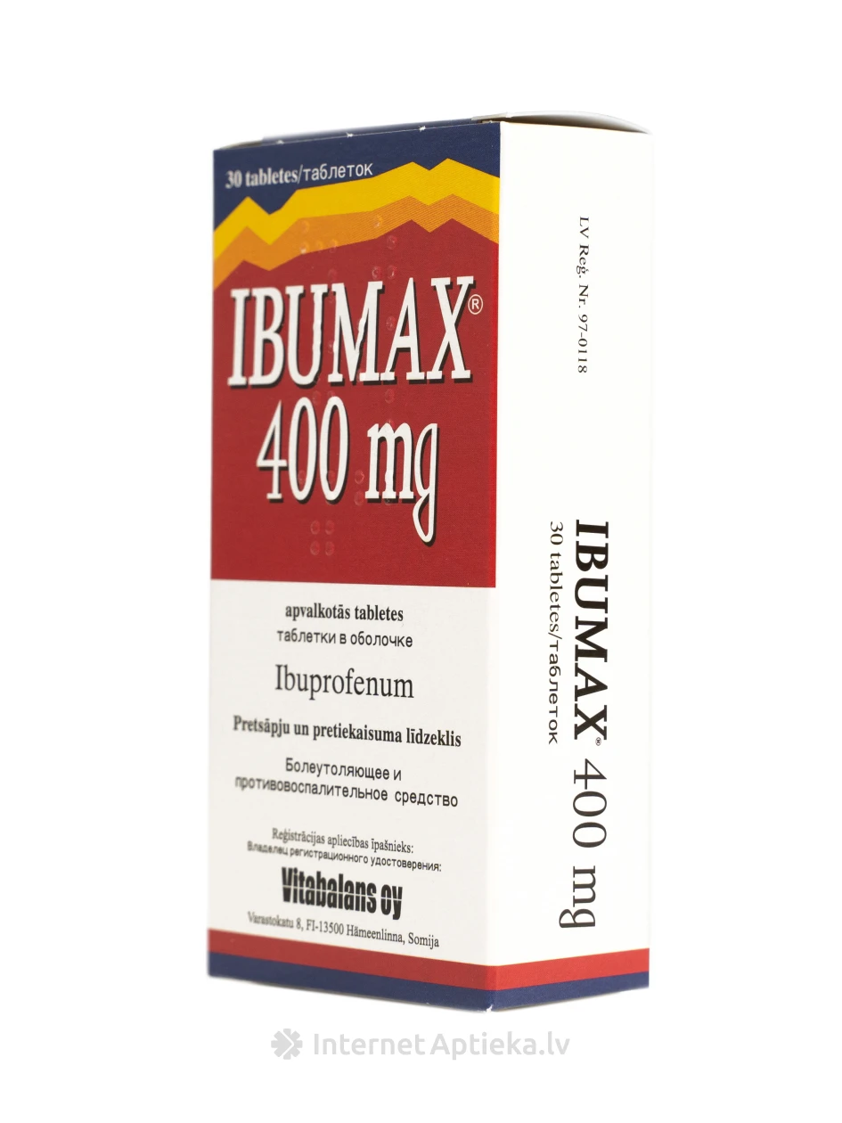 Ibumax 400 mg, 30 tabletes | internetaptieka.lv