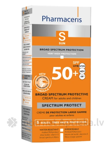 Pharmaceris S-Spectrum protect SPF50+ солнцезащитный крем, 50 мл | internetaptieka.lv