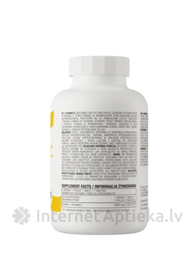 OstroVit Vitamin C tabletes, 90 gb. | internetaptieka.lv