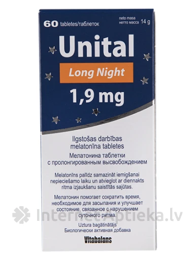 Unital Long night 1.9 mg, 60 tabletes | internetaptieka.lv