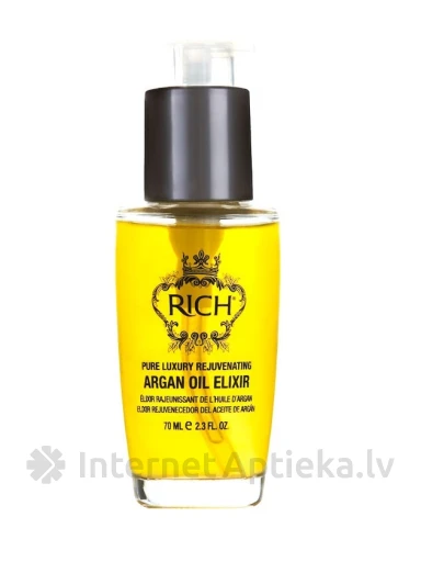 RICH Pure Luxury Argana eļļas eliksīrs matu mīkstumam, 70 ml | internetaptieka.lv