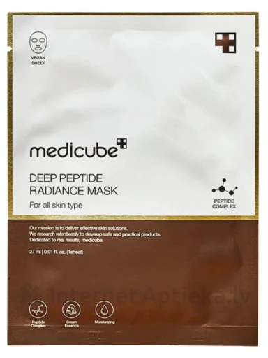 Medicube Deep Peptide Radiance Mask Sejas maska, 27 ml | internetaptieka.lv