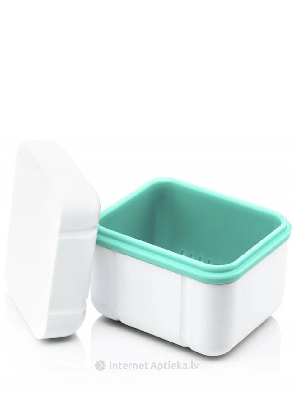 Контейнер для зубных протезов Curaprox, зеленый, BDC 111, 1 шт. | internetaptieka.lv