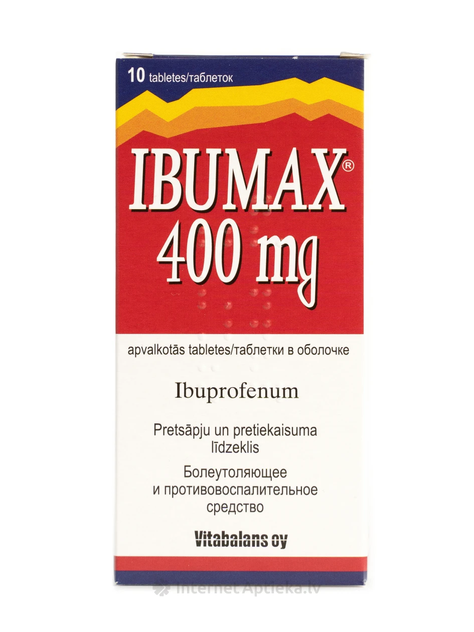 Ibumax 400мг, 10 Таблеток - InternetAptieka.Lv