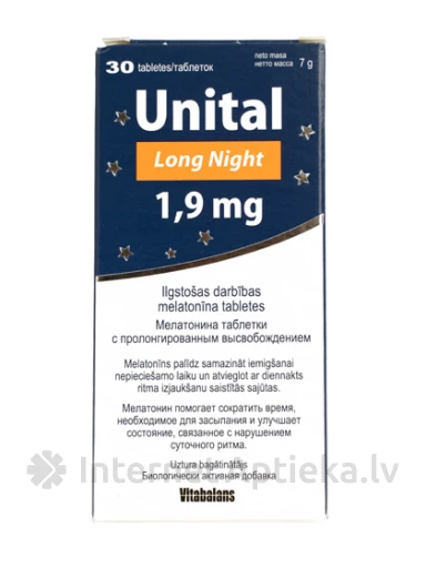 Unital Long Night 1.9mg, 30 tabletes | internetaptieka.lv