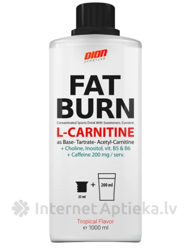 Dion Sportlab fat burn L-karnitiini ja kofeiiniga, 1000 ml | internetaptieka.lv