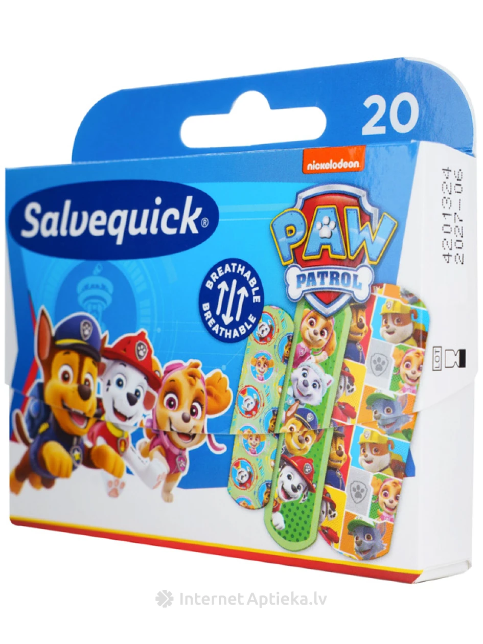 Salvequick Paw Patrol, 20 plāksteri | internetaptieka.lv