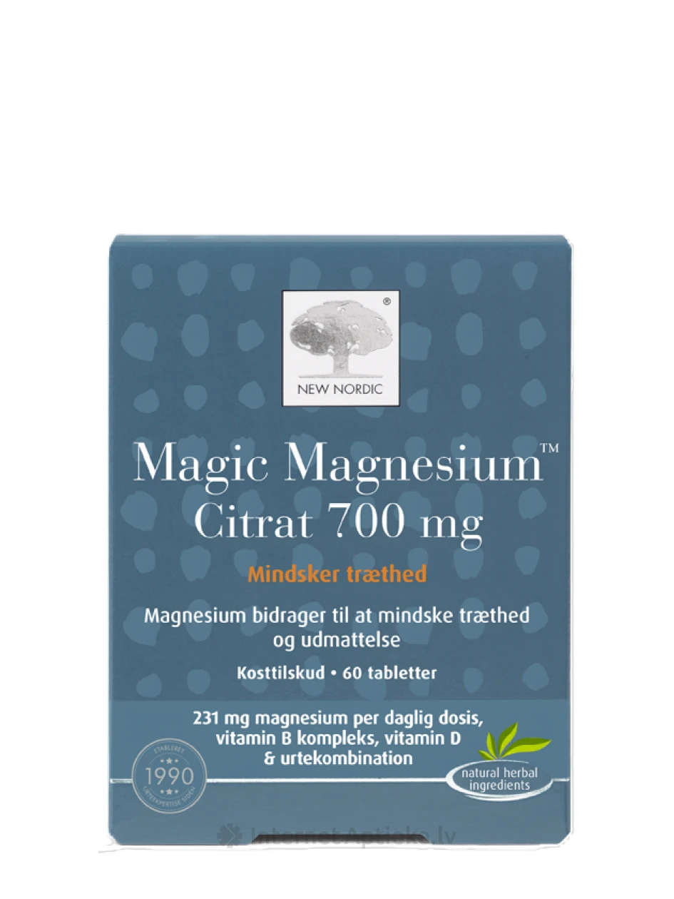 NewNordic Magic Magnesium Citrat 700 mg, 60 tabletti | internetaptieka.lv