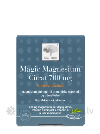 NewNordic Magic Magnesium Citrat 700 mg, 60 таблеток | internetaptieka.lv