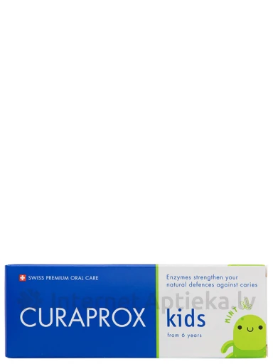 Curaprox laste hambapasta piparmündi maitsega, fluoriidisisaldusega 1450 ppm, 60 ml | internetaptieka.lv
