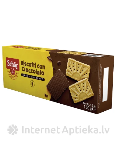 Schär Biscotti безглютеновое бисквитное печенье с шоколадом, 150 г | internetaptieka.lv