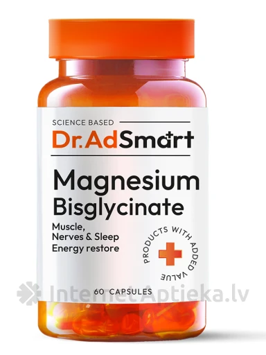 Dr. AD Smart Magnesium Bisglycinate капсулы, 60 шт. | internetaptieka.lv