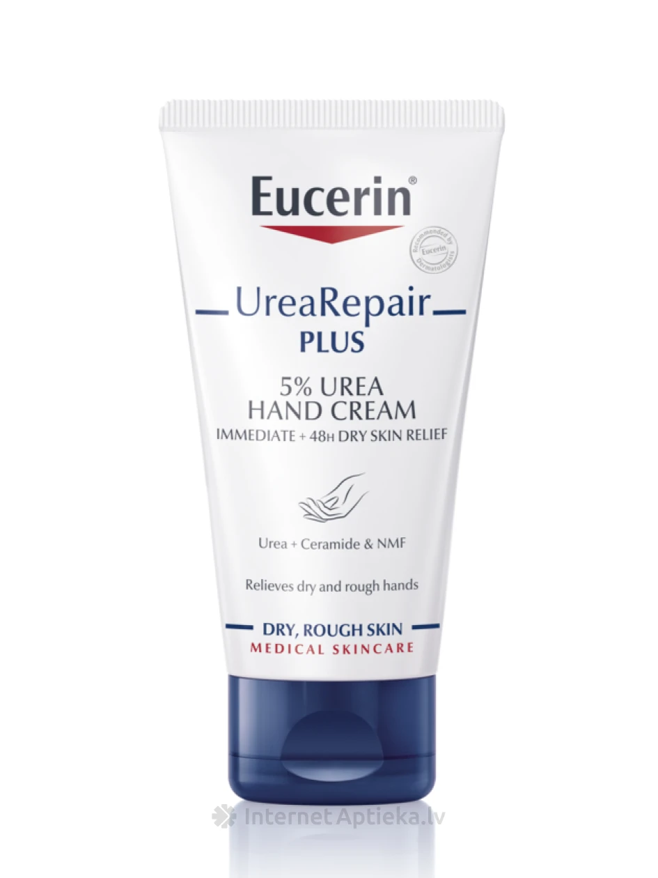 Eucerin Krēms rokām 5% Urea Repair Plus, 75 ml | internetaptieka.lv