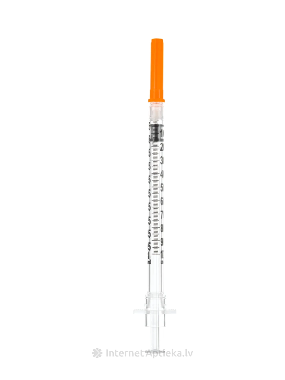 Šļirce 1 ml insulīna injekcijām ar aizsargmehanismu SOL-CARE ar adatu 29G (0,33x12.5mm), 5mm) | internetaptieka.lv
