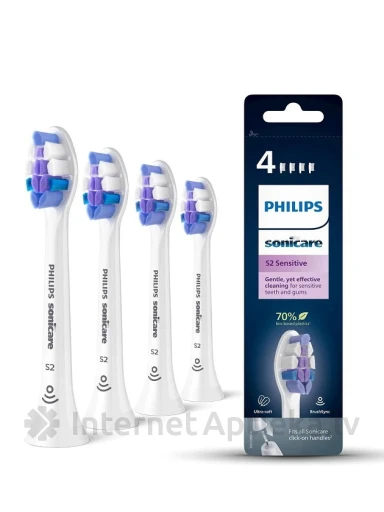 Philips Sonicare zobu birstes galviņas S2 Sensitive HX6054/10, 4 gb. | internetaptieka.lv