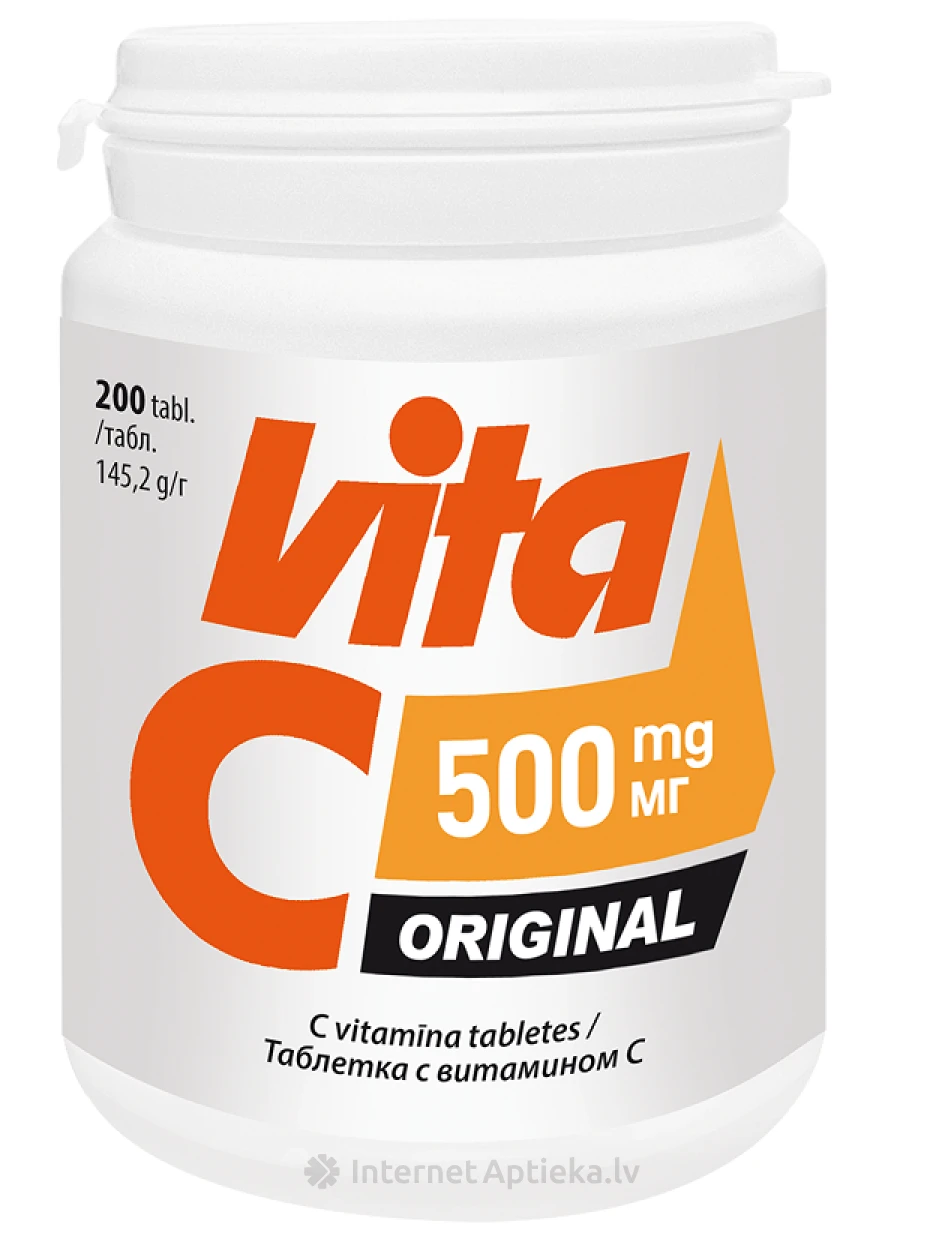 Vitabalans Vita C 500 mg ORIGINAL, 200 tabletes | internetaptieka.lv