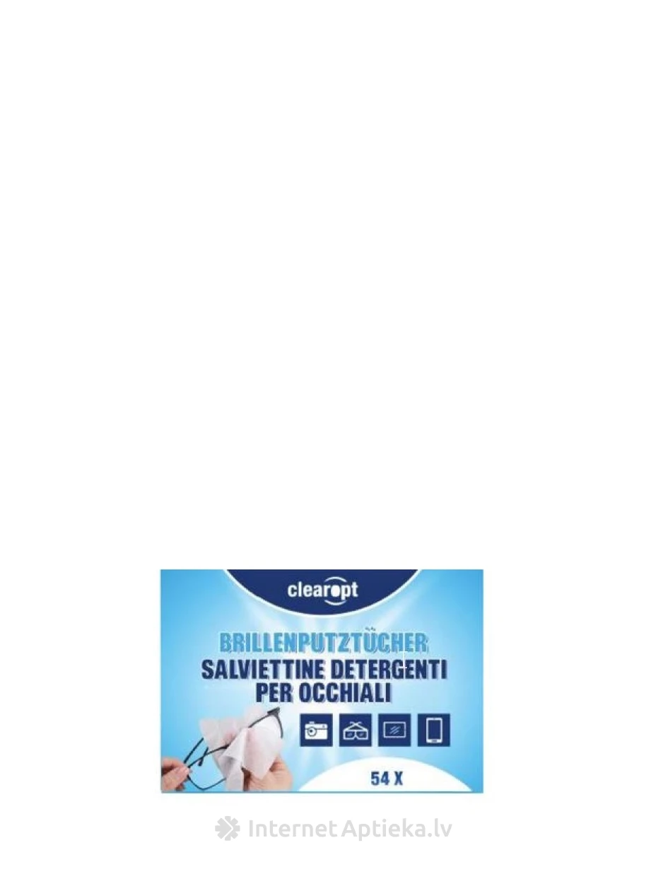 ClearOpt влажные салфетки для очков, 54 шт. | internetaptieka.lv