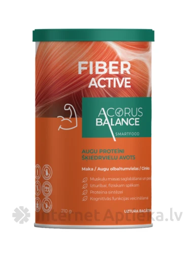Acorus Balance Fiber Active Protein комплекс клетчатки, 210 г | internetaptieka.lv