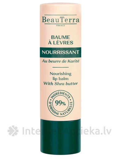 BeauTerra Питательный бальзам для губ с маслом ши, 4 г | internetaptieka.lv