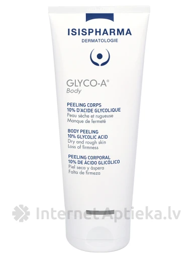 ISISPHARMA GLYCO-A® Body pīlinga krēms ķermenim ar 10% glikolskābi, 200 ml | internetaptieka.lv