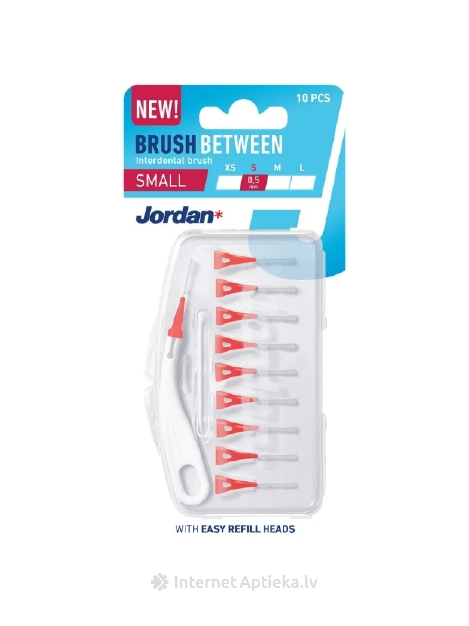 JORDAN Межзубные щетки Brush Between S 0,5 мм, 10 шт. | internetaptieka.lv