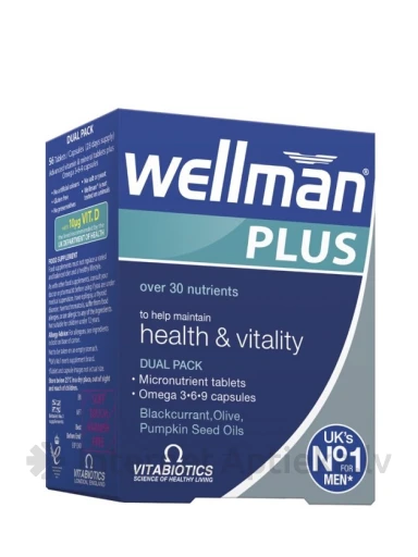 Wellman Plus Omega 3-6-9, 28 tabletes un 28 kapsulas | internetaptieka.lv