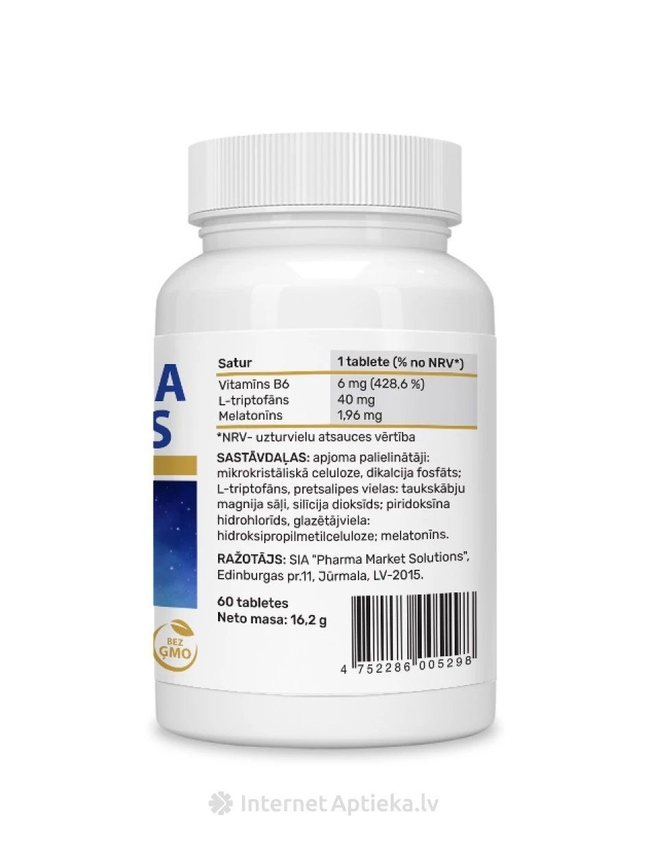 Melatoniini kompleks, 60 tabletti | internetaptieka.lv