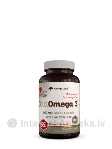Olimp Labs® Gold Omega-3 1000 kalaõli, 90 kapslit | internetaptieka.lv