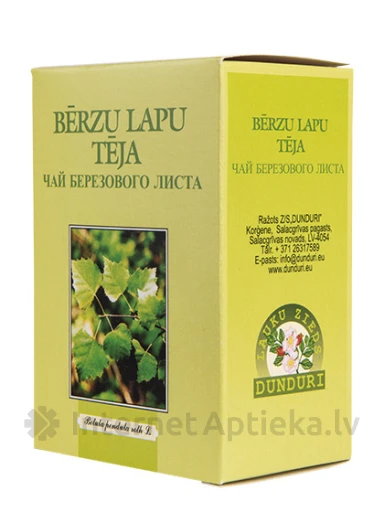 Dunduri Bērzu lapu tēja, 25 g | internetaptieka.lv