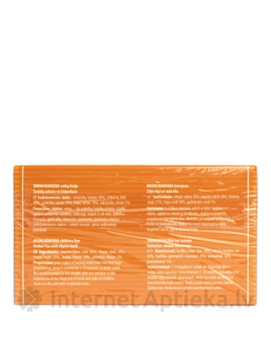 Tēja Bronchoherba bērniem 1.5 g, 24 paciņas | internetaptieka.lv