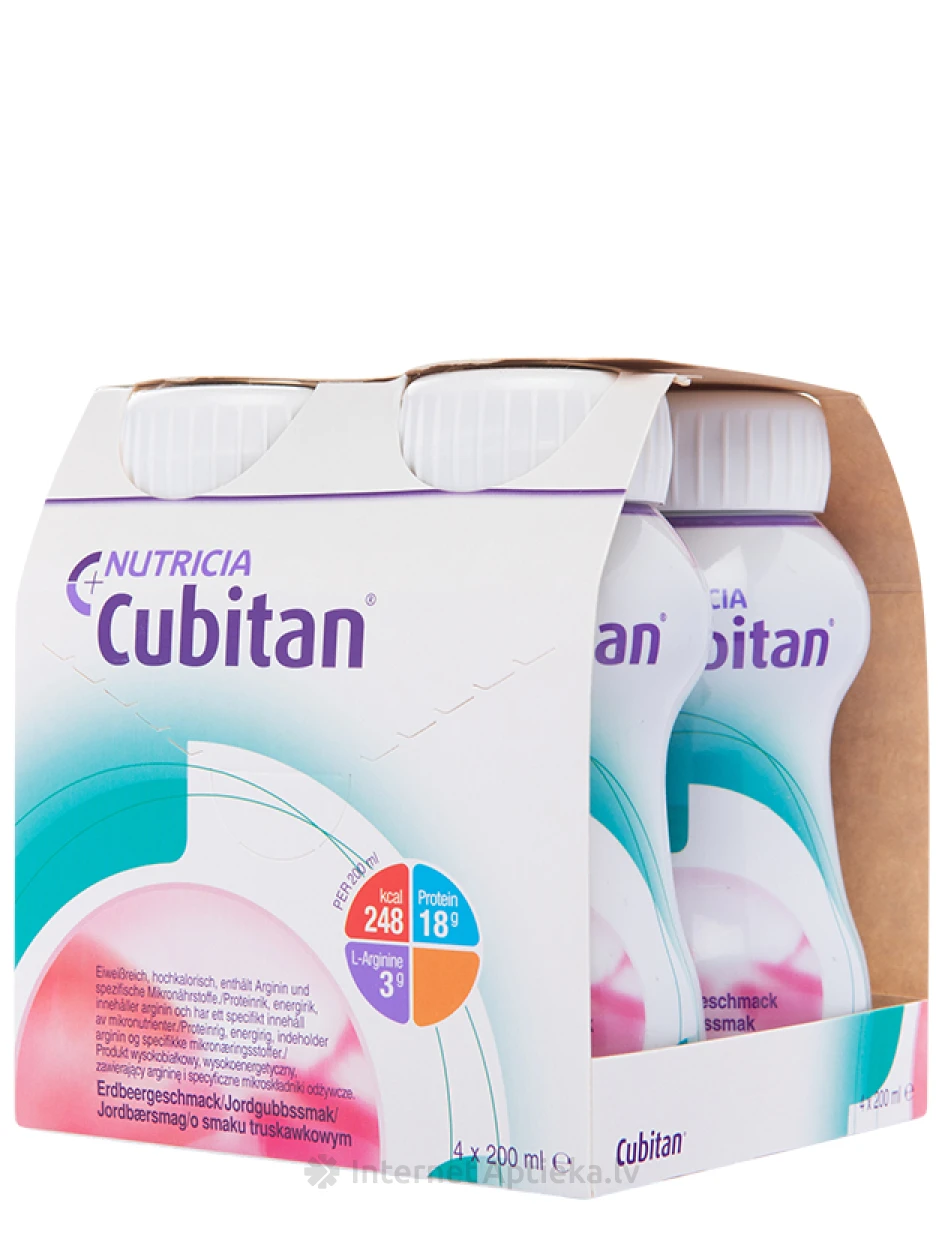 Nutricia Cubitan со вкусом клубники, 200 мл | internetaptieka.lv
