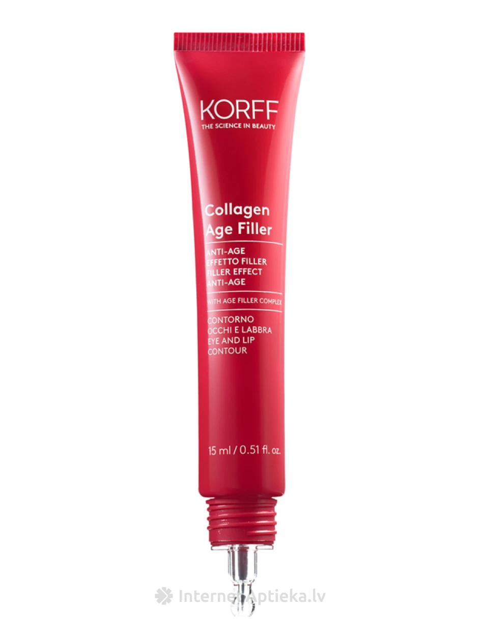 KORFF COLLAGEN AGE FILLER pretnovecošanās līdzeklis acu un lūpu kontūrai, 15 ml | internetaptieka.lv