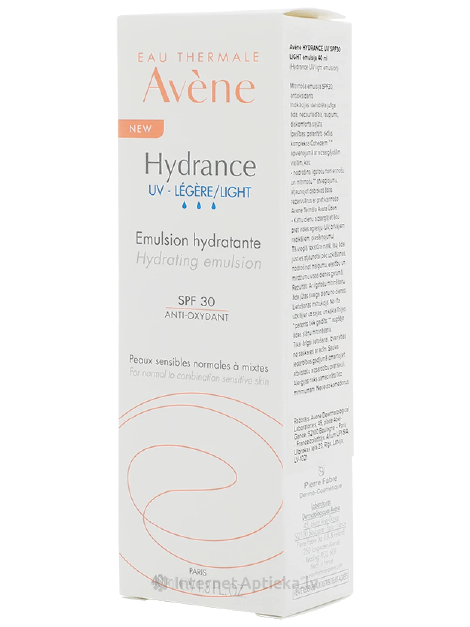 Avene Hydrance Light emulsija SPF30, 40 ml | internetaptieka.lv