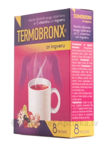 Termobronx ar Ingveru karstais dzēriens, 8 paciņas | internetaptieka.lv