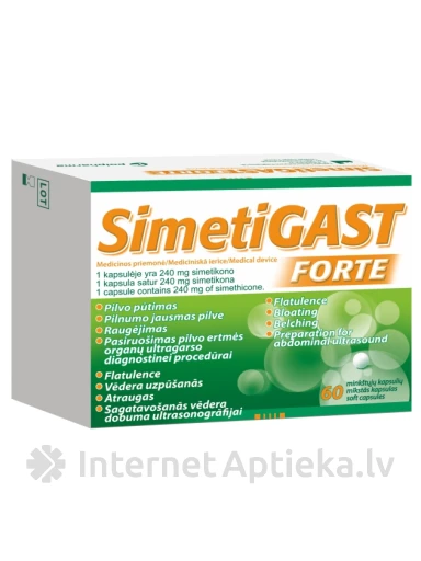 Simetigast Forte, 60 pehmekapslit | internetaptieka.lv