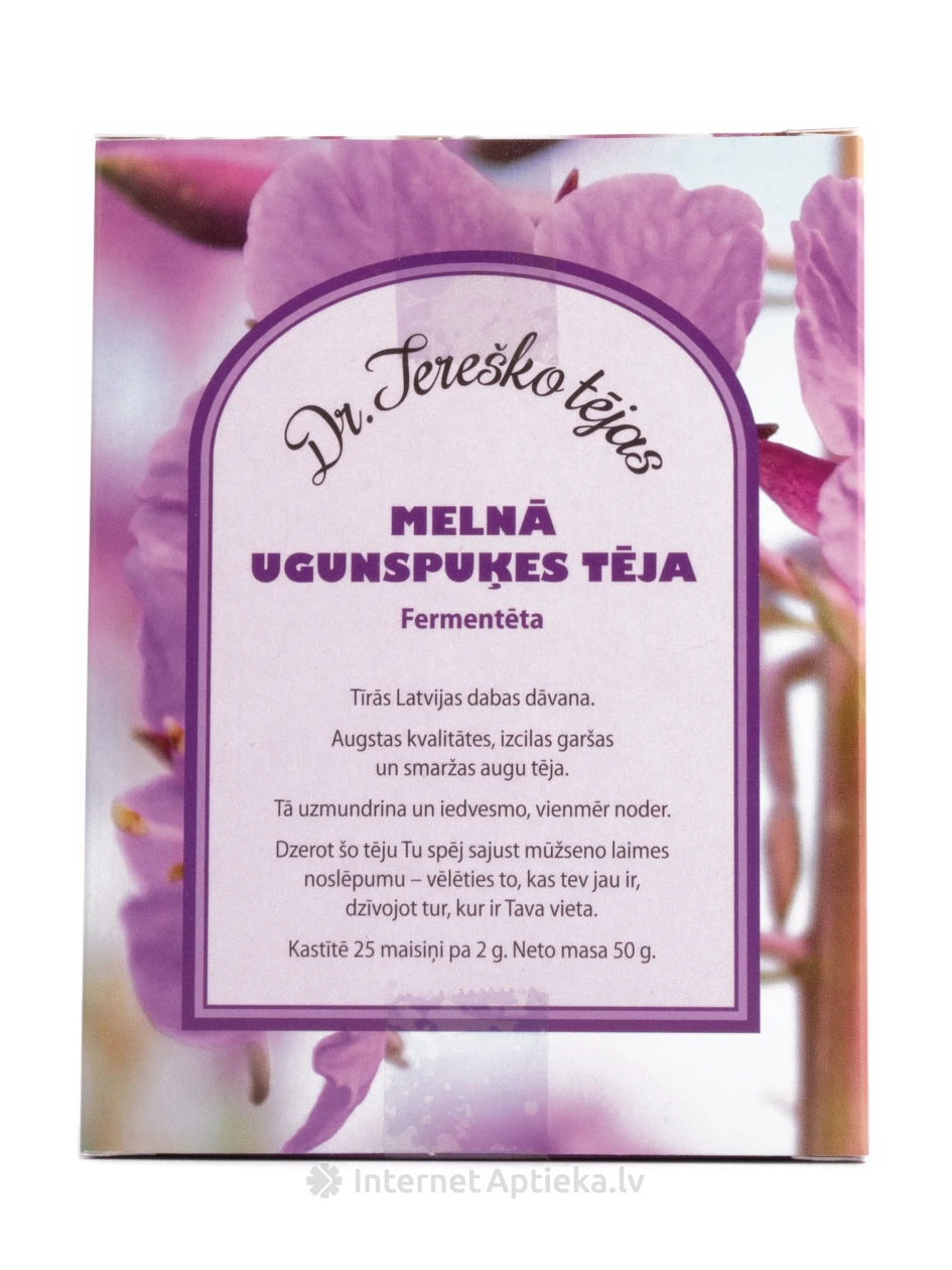 Dr.Tereško tēja - Melnā Ugunspuķe, 25 paciņas | internetaptieka.lv