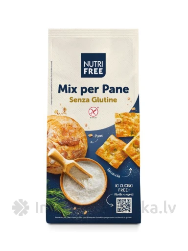 NUTRIFREE MIX PER PANE безглютеновая мучная смесь для хлеба, 1000 г | internetaptieka.lv