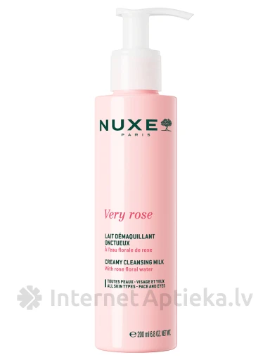 NUXE VERY ROSE Krēmveida attīrošs pieniņš, 200 ml | internetaptieka.lv