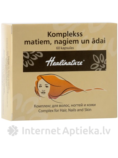 Healinature Комплекс для кожи, волос и ногтей, 60 капсул | internetaptieka.lv