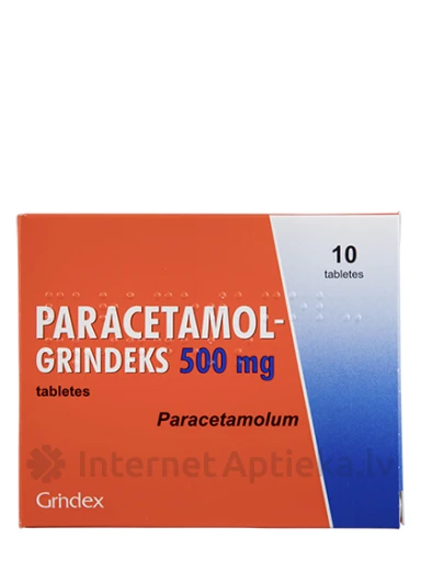 Paratsetamool Grindeks 500 mg, 10 tabletti | internetaptieka.lv