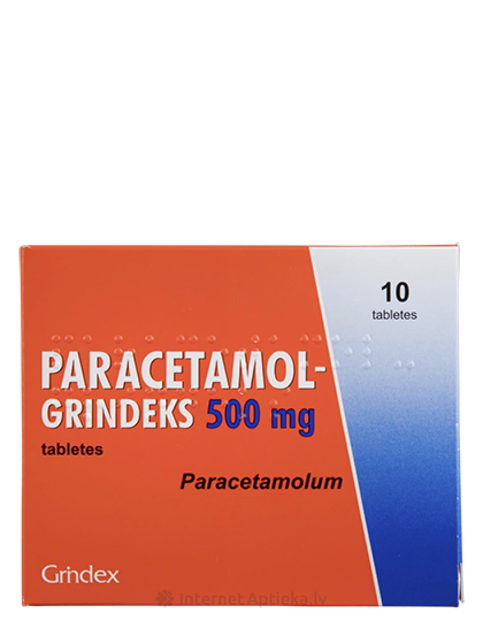 Paratsetamool Grindeks 500 mg, 10 tabletti | internetaptieka.lv