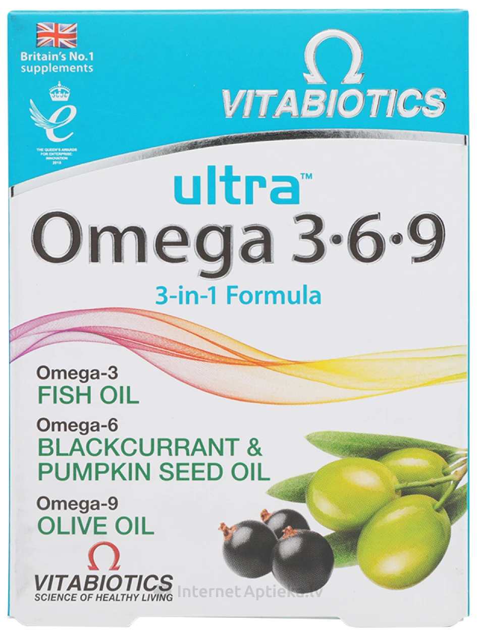 vitabiotics Ultra Omega 3-6-9, 60 kapsulas | internetaptieka.lv