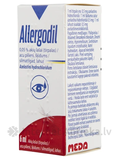 Allergodil 0.05 % acu pilieni, 6 ml | internetaptieka.lv