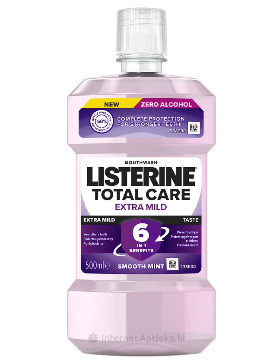 LISTERINE Total Care Extra Mild средство для полоскания рта, 500 мл | internetaptieka.lv