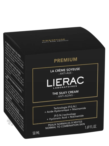 LIERAC PREMIUM SILKY vananemisvastane kreem normaalsele ja kombineeritud näonahale, 50 ml | internetaptieka.lv